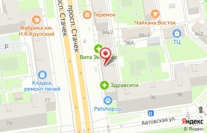 Сеть магазинов Диета на проспекте Стачек на карте
