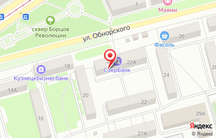 Сбербанк России на улице Обнорского на карте