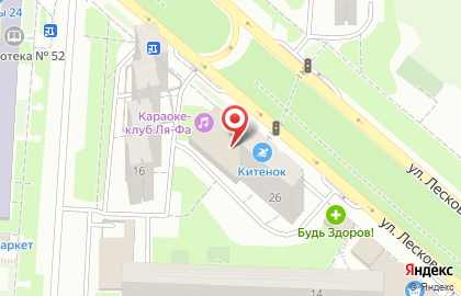 Сауна Якорь на улице Лескова на карте