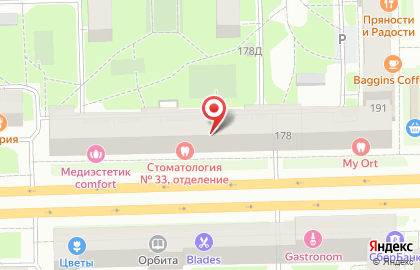 Сервисный центр Позитрон+ в Московском районе на карте