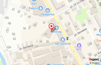 Торговый центр Юпитер, торговый центр на улице Ворошилова на карте