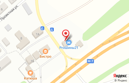 Шиномонтаж и магазин шин ProШины21 на карте