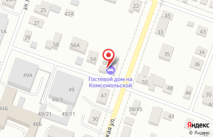 Гостиница Гостевой дом на Комсомольской на карте