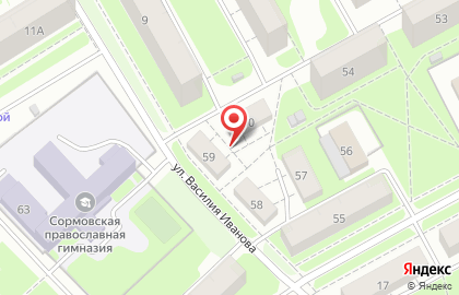 Малинка на улице Василия Иванова на карте