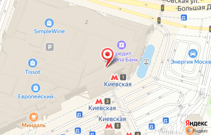 Автомат Добролей на площади Киевского Вокзала на карте