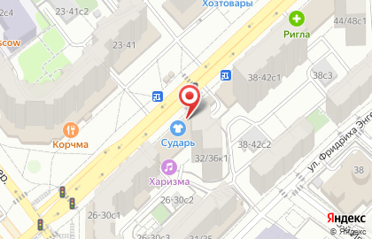 Магазин мужской одежды Сударь в Москве на карте
