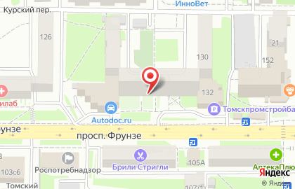 Медицинская лаборатория Гемотест на проспекте Фрунзе на карте