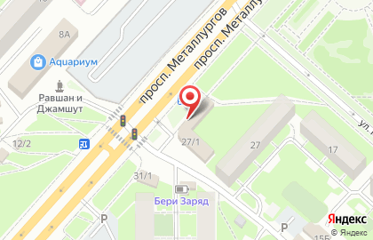 Булошная на проспекте Металлургов на карте