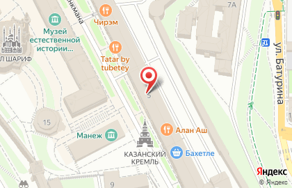 Казанский Кремль на карте