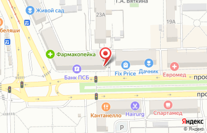 Магазин Унция в Советском округе на карте