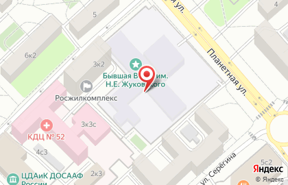 Военно-воздушная Инженерная Академия им. Профессора Н.е. Жуковского на карте