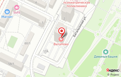 Многопрофильная клиника ВитаНова на улице Глазкова на карте