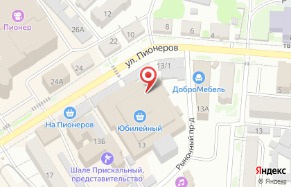 Магазин хлебобулочных изделий в Октябрьском районе на карте