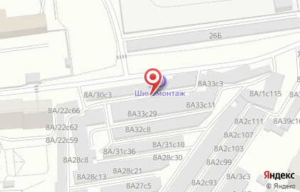 Шиномонтажная мастерская в Октябрьском районе на карте