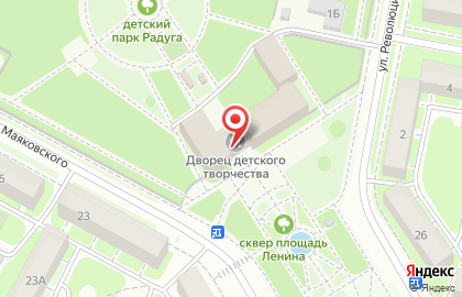 Дворец детского творчества на проспекте Ленина на карте