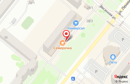 Азиатско-Тихоокеанский банк на улице Ленинского Комсомола, 28 в Сосновоборске на карте