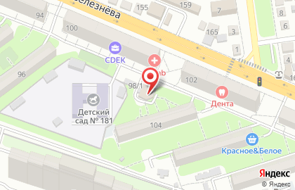 Продовольственный магазин на ул. Селезнёва, 100Б на карте