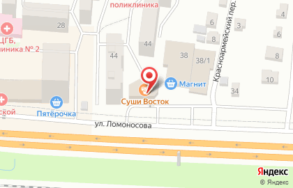 Суши Восток в Новосибирске на карте