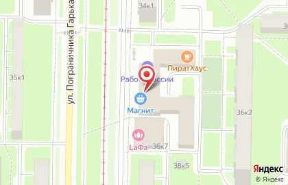 Застава на улице Пограничника Гарькавого на карте