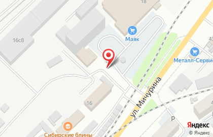 Шиномонтажная мастерская в переулке Мичурина на карте