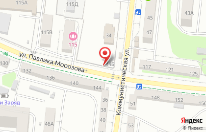 Италчистка на Коммунистической улице на карте