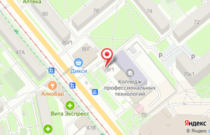 Магазин фастфудной продукции в Пролетарском районе на карте