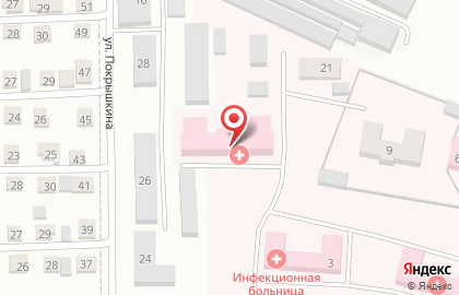 Больница Иркутская областная инфекционная клиническая больница в Ангарске на карте