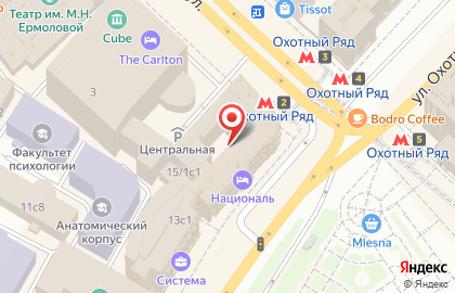 Банк Москвы Отделение Охотный ряд на карте