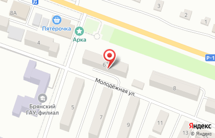 Магазин игрушек Радуга на Молодёжной улице на карте
