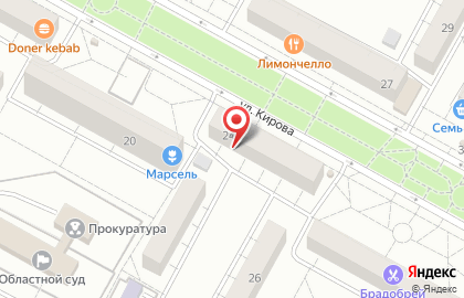 Супермаркет в Иркутске на карте