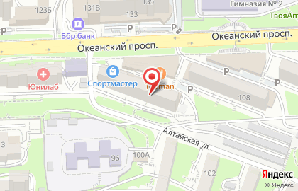 Банкомат АКБ Приморье в Первореченском районе на карте