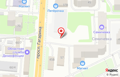 Автостоянка на проспекте Гагарина, 43Б на карте