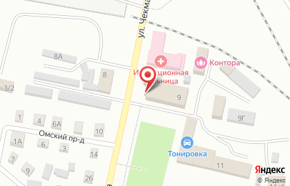 Продовольственный магазин Звезда в Ленинск-Кузнецком на карте