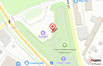 Автостоянка в Пскове на карте