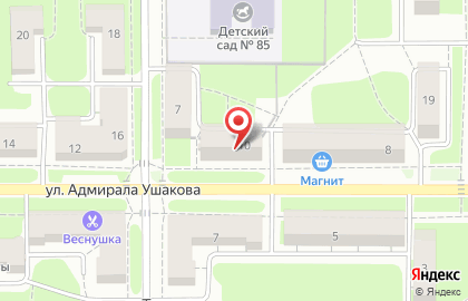 Сеть ритуальных салонов Статус на улице Адмирала Ушакова на карте
