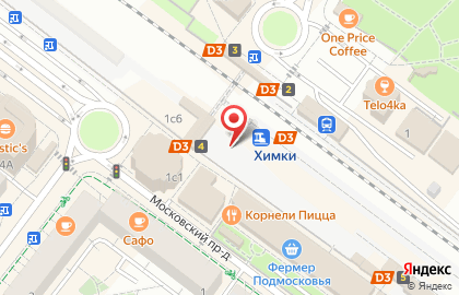 Химки, железнодорожная станция на карте