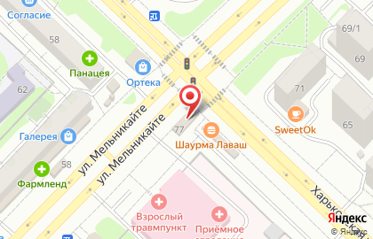Магазин продуктов в Тюмени на карте