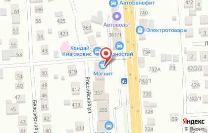 Супермаркет Магнит в Краснодаре на карте