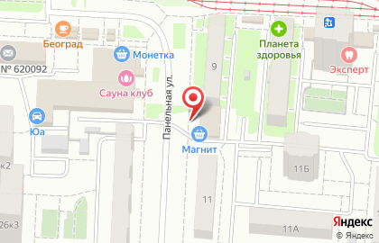 Супермаркет Магнит на Панельной улице на карте