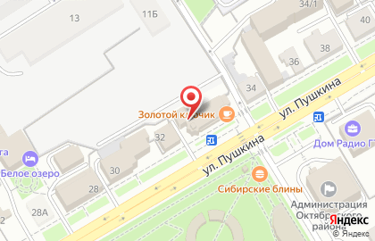 Абрис на улице Пушкина на карте