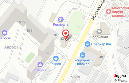 Автосервис Апекс в Новороссийске на карте