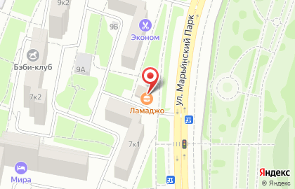 Кафе-бистро Ламаджо на улице Марьинский Парк на карте