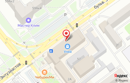 Магазин разливного пива Эль & Хмель на бульваре Энтузиастов на карте