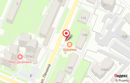 Киоск по продаже шаурмы по продаже шаурмы на улице Ленина на карте