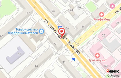 Евросеть на улице Красина на карте