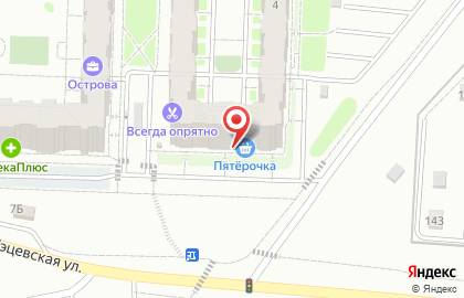 Супермаркет Пятёрочка в Авиастроительном районе на карте