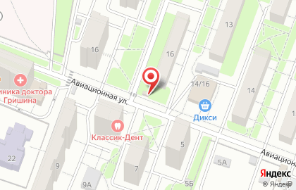 Киоск фруктов и овощей на Авиационной улице на карте