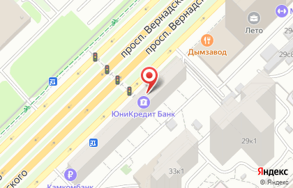 ЮниКредит Банк, ЗАО на Проспекте Вернадского на карте