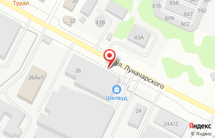 Интернет-магазин АртПостель на улице Луначарского на карте