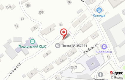 Продуктовый магазин №6 на Учебной улице на карте